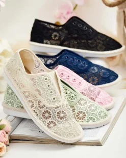 Outlet Damskie ażurowe tenisówki Nurram Trampki