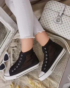 Outlet Damskie ażurowe trampki Nizzef Trampki