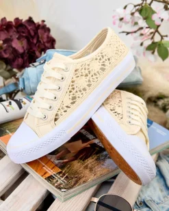 Best Damskie ażurowe trampki Niz Trampki