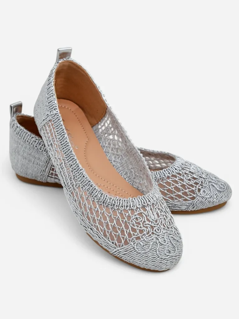 Damskie baleriny ażurowe Annete Baleriny Klasyczne