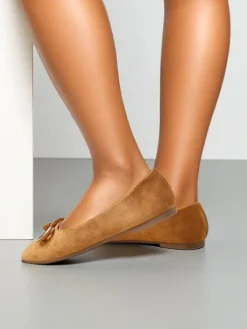 Clearance Damskie baleriny z kokardką Cocar Baleriny Klasyczne