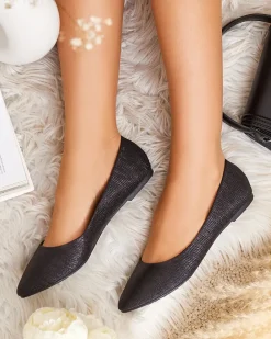 Sale Damskie baleriny z brokatem Samelvi Baleriny Klasyczne