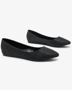 Sale Damskie baleriny z brokatem Samelvi Baleriny Klasyczne