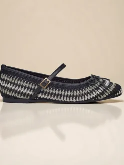 Clearance Damskie baleriny plecione z paseczkiem Vanot Baleriny Klasyczne