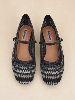 Clearance Damskie baleriny plecione z paseczkiem Vanot Baleriny Klasyczne