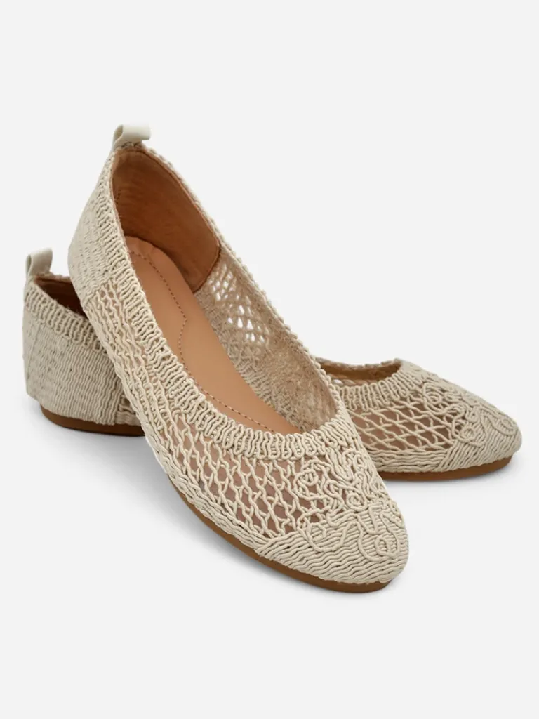 Outlet Damskie baleriny ażurowe Annete Baleriny Klasyczne