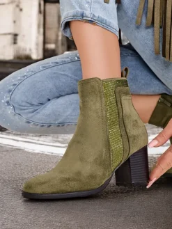 Hot Damskie botki na słupku Venotto Botki Na Słupku|Nowość