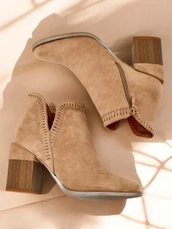 Best Damskie botki na słupku Vettot Botki Bez Ocieplenia|Botki Na Słupku