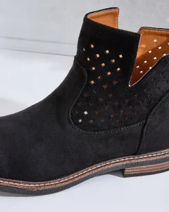 Outlet Damskie botki Rito Botki Bez Ocieplenia|Botki Na Płaskim Obcasie