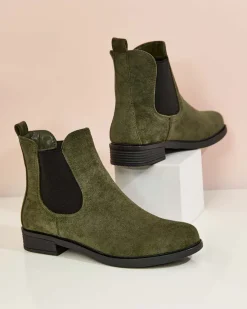 New Damskie botki a'la sztyblety z eko-zamszu Ataras Botki Z Delikatnym Ociepleniem|Sztyblety