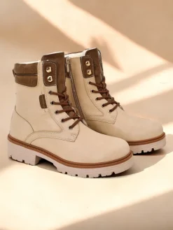 Discount Damskie botki workery Fiemo Workery|Botki Sznurowane