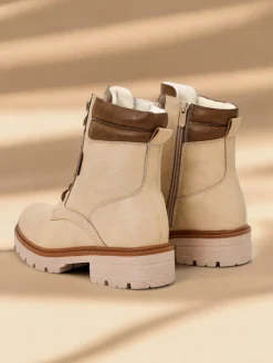 Discount Damskie botki workery Fiemo Workery|Botki Sznurowane