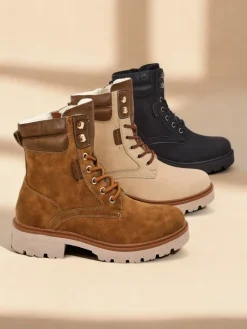 Discount Damskie botki workery Fiemo Workery|Botki Sznurowane