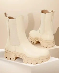 Hot Damskie botki Dorinov Botki Z Delikatnym Ociepleniem|Botki Na Platformie