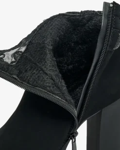 Damskie botki na słupku z ozdobą Leroleda Botki Z Delikatnym Ociepleniem|Botki Na Słupku