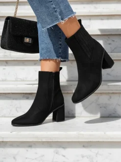 Discount Damskie botki Nomur Botki Z Delikatnym Ociepleniem|Botki Na Słupku