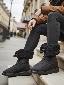 Online Damskie botki a'la śniegowce Oferita Śniegowce|Botki Z Delikatnym Ociepleniem