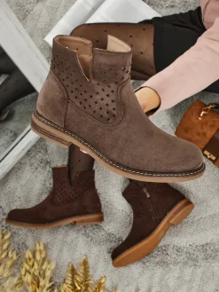 Hot Damskie botki Rito Botki Bez Ocieplenia|Botki Na Płaskim Obcasie