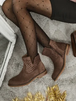 Hot Damskie botki Rito Botki Bez Ocieplenia|Botki Na Płaskim Obcasie