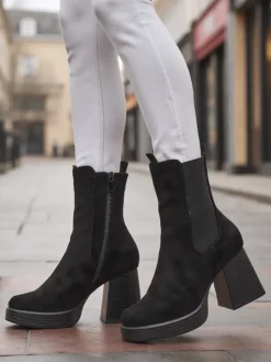 Clearance Damskie botki na słupku Miezo Nowość