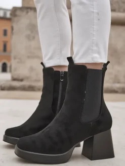 Clearance Damskie botki na słupku Miezo Nowość