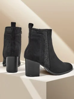 Outlet Damskie botki na słupku Venotto Botki Bez Ocieplenia|Botki Na Słupku