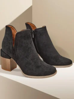 Outlet Damskie botki na słupku Vettot Botki Bez Ocieplenia|Botki Na Słupku