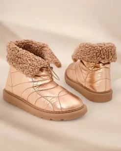 Damskie botki a'la śniegowce Oferita Śniegowce|Botki Z Delikatnym Ociepleniem