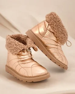 Damskie botki a'la śniegowce Oferita Śniegowce|Botki Z Delikatnym Ociepleniem