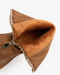 Outlet Damskie botki na płaskim obcasie w kolorze camelowym Tainve Botki Z Delikatnym Ociepleniem|Botki Na Płaskim Obcasie