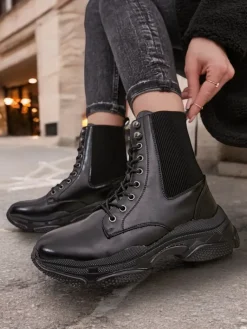 Discount Damskie botki typu workery Ronoppa Workery|Botki Z Delikatnym Ociepleniem