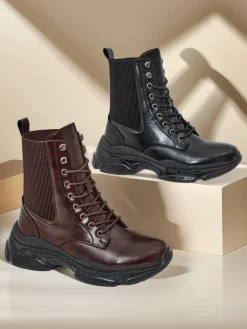 Discount Damskie botki typu workery Ronoppa Workery|Botki Z Delikatnym Ociepleniem