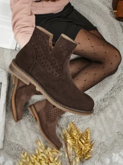 Discount Damskie botki Rito Botki Bez Ocieplenia|Botki Na Płaskim Obcasie