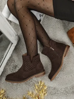 Discount Damskie botki Rito Botki Bez Ocieplenia|Botki Na Płaskim Obcasie