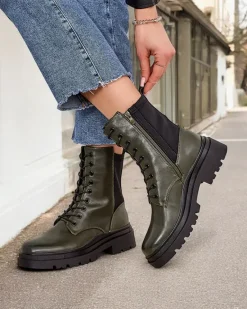 Hot Damskie botki workery Rinnoc Workery|Botki Sznurowane