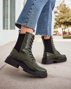 Hot Damskie botki workery Rinnoc Workery|Botki Sznurowane