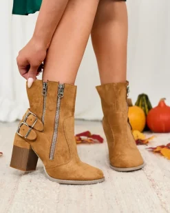 Sale Damskie owe botki ze zdobieniem Feirrgo Botki Bez Ocieplenia|Botki Na Słupku