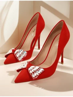 Hot Damskie czółenka na szpilce z kokardką Cocarte Szpilki|Klasyczne