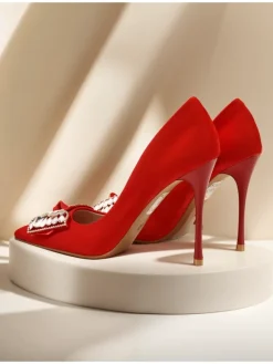 Hot Damskie czółenka na szpilce z kokardką Cocarte Szpilki|Klasyczne