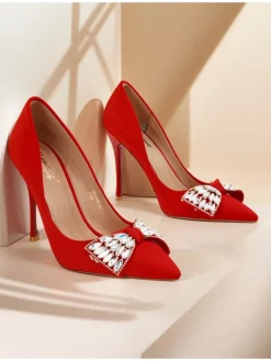 Hot Damskie czółenka na szpilce z kokardką Cocarte Szpilki|Klasyczne