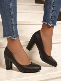 Hot Damskie czółenka eko skórzane Sofia Lux Klasyczne