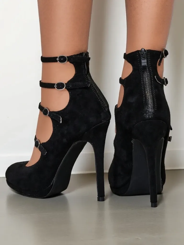 Hot Damskie czółenka na słupku z paseczkami Celose Klasyczne