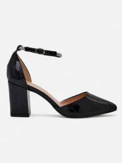 Hot Damskie czółenka lakierowane z paseczkiem z cyrkonii Furoni Klasyczne