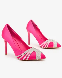 New Damskie czółenka z cyrkoniami Cabricca Klasyczne