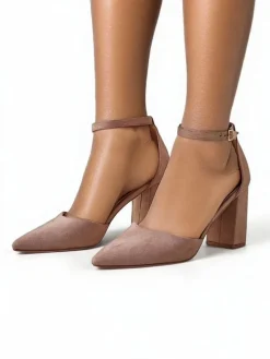 Hot Damskie czółenka eko zamszowe Caldesse Klasyczne