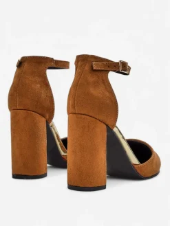 Outlet Damskie czółenka eko zamszowe Calde Klasyczne