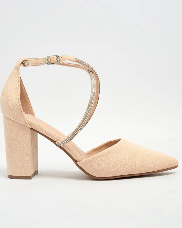 Outlet Damskie czółenka z cyrkoniami Briticca Klasyczne