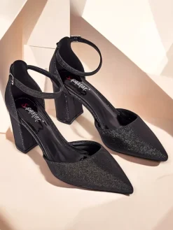 Sale Damskie czółenka z brokatem Noratt Buty Na Wielkie Wyjście