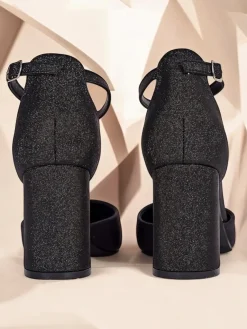 Sale Damskie czółenka z brokatem Noratt Buty Na Wielkie Wyjście