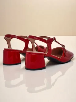 Clearance Damskie czółenka na niskim obcasie z ozdobnymi paseczkami Lollita Klasyczne